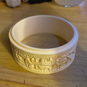 carved ivory bracelet bangle